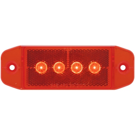 Optronics 4-Led Surface Mount Red Marker/Clearance Light With Reflex Lens MCL76RB